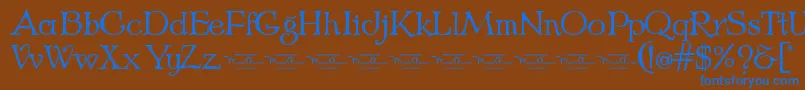 EchedoPersonaluse Font – Blue Fonts on Brown Background