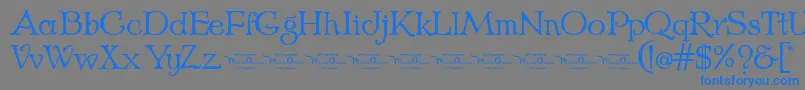 EchedoPersonaluse Font – Blue Fonts on Gray Background