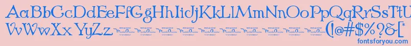 EchedoPersonaluse Font – Blue Fonts on Pink Background