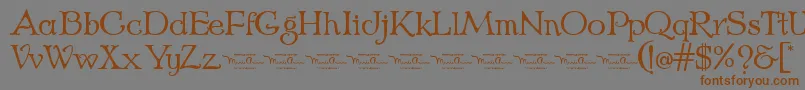 EchedoPersonaluse Font – Brown Fonts on Gray Background
