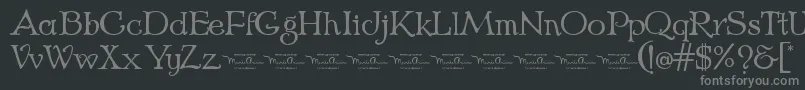 EchedoPersonaluse Font – Gray Fonts on Black Background