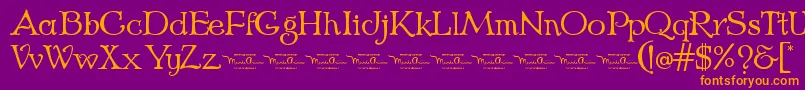 EchedoPersonaluse Font – Orange Fonts on Purple Background