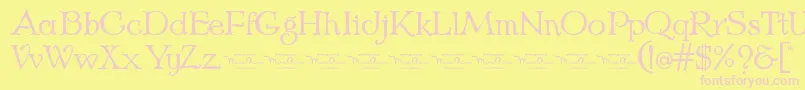 EchedoPersonaluse Font – Pink Fonts on Yellow Background