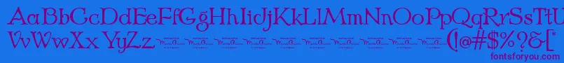 EchedoPersonaluse Font – Purple Fonts on Blue Background