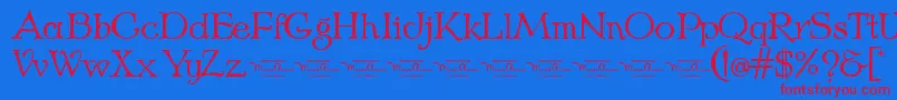 EchedoPersonaluse Font – Red Fonts on Blue Background