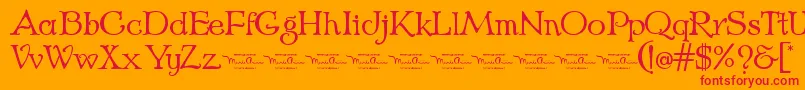 EchedoPersonaluse Font – Red Fonts on Orange Background