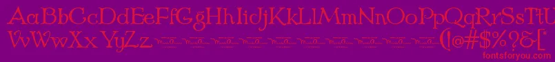 EchedoPersonaluse Font – Red Fonts on Purple Background