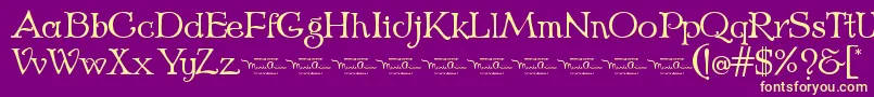 EchedoPersonaluse Font – Yellow Fonts on Purple Background