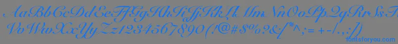fuente SnellroundhandltstdBdscr – Fuentes Azules Sobre Fondo Gris