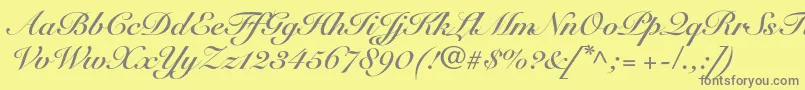 Шрифт SnellroundhandltstdBdscr – серые шрифты на жёлтом фоне