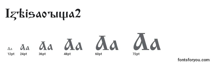 Размеры шрифта IzhitsaNormal2