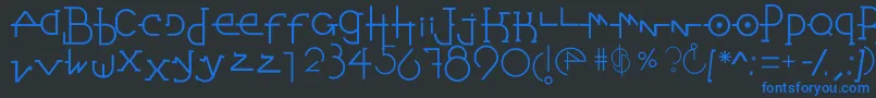 StretchedSignatureBest Font – Blue Fonts on Black Background