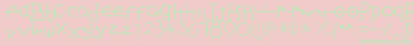 StretchedSignatureBest Font – Green Fonts on Pink Background