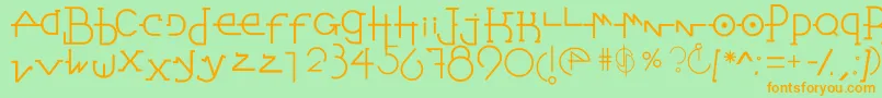 StretchedSignatureBest Font – Orange Fonts on Green Background