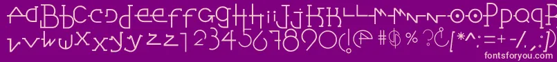 StretchedSignatureBest Font – Pink Fonts on Purple Background