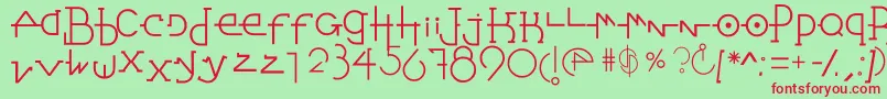 StretchedSignatureBest Font – Red Fonts on Green Background