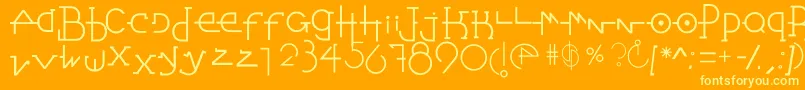 StretchedSignatureBest Font – Yellow Fonts on Orange Background