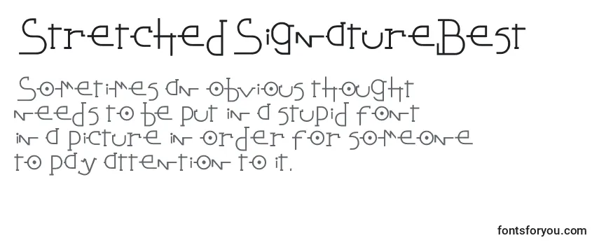 StretchedSignatureBest Font