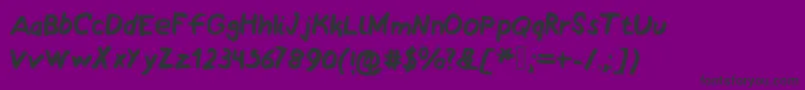 Fonte MyawesmeatedHandwriting – fontes pretas em um fundo violeta