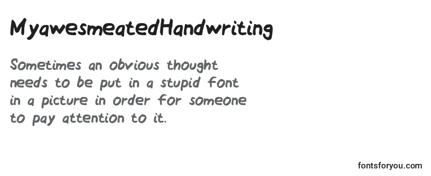MyawesmeatedHandwriting Font