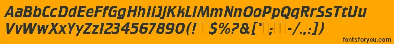 CrilleeItalicPlain Font – Black Fonts on Orange Background