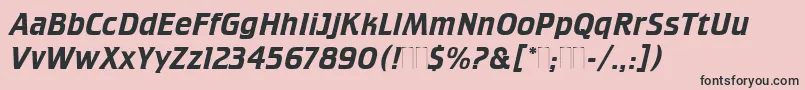 CrilleeItalicPlain Font – Black Fonts on Pink Background