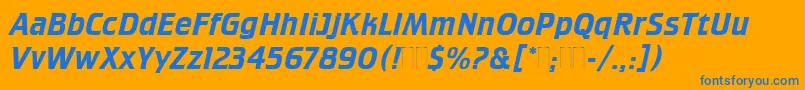 CrilleeItalicPlain Font – Blue Fonts on Orange Background