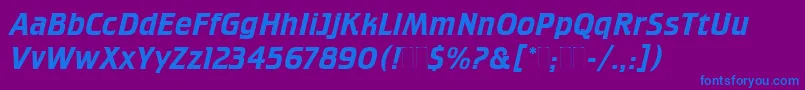 CrilleeItalicPlain Font – Blue Fonts on Purple Background