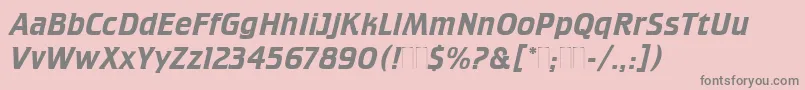 CrilleeItalicPlain Font – Gray Fonts on Pink Background