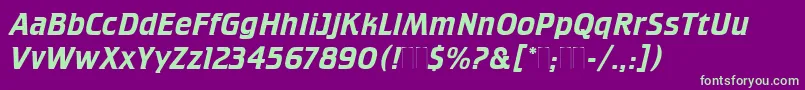 CrilleeItalicPlain Font – Green Fonts on Purple Background