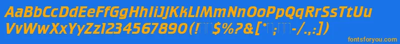 CrilleeItalicPlain Font – Orange Fonts on Blue Background