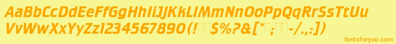 CrilleeItalicPlain Font – Orange Fonts on Yellow Background