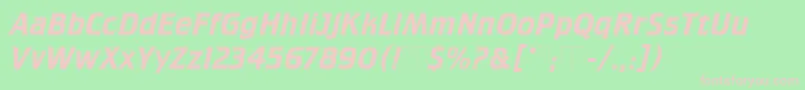 CrilleeItalicPlain Font – Pink Fonts on Green Background