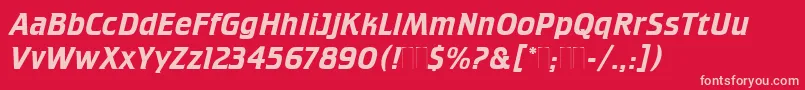 CrilleeItalicPlain Font – Pink Fonts on Red Background