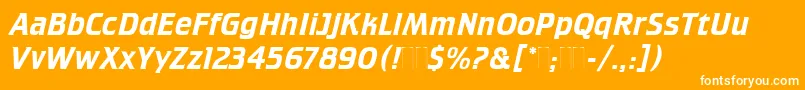 CrilleeItalicPlain Font – White Fonts on Orange Background