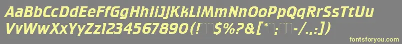 CrilleeItalicPlain Font – Yellow Fonts on Gray Background