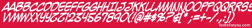 MightyZeoCapsBold Font – White Fonts on Red Background