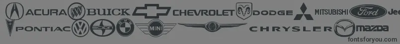 fuente AutoMotive – Fuentes Negras Sobre Fondo Gris