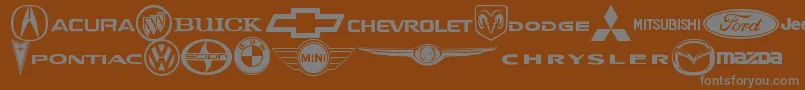 AutoMotive Font – Gray Fonts on Brown Background