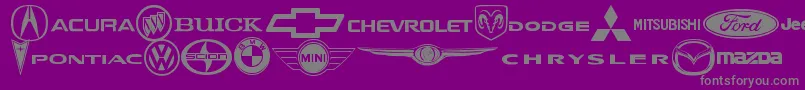 AutoMotive Font – Gray Fonts on Purple Background