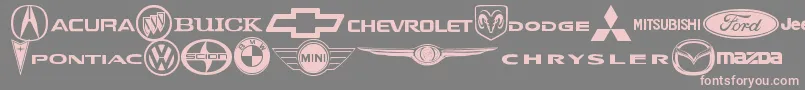 AutoMotive Font – Pink Fonts on Gray Background