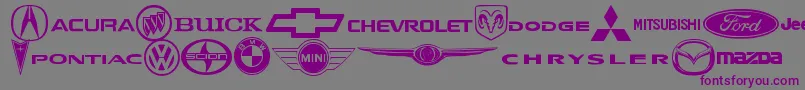 Police AutoMotive – polices violettes sur fond gris