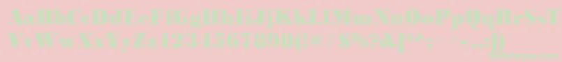 Bodonifalling2Regular Font – Green Fonts on Pink Background