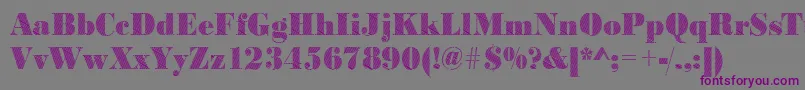 Bodonifalling2Regular Font – Purple Fonts on Gray Background