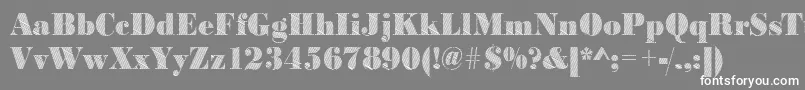 フォントBodonifalling2Regular – 灰色の背景に白い文字