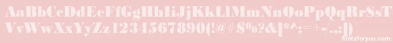 fuente Bodonifalling2Regular – Fuentes Blancas Sobre Fondo Rosa