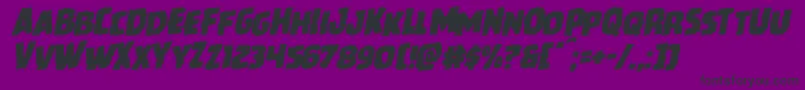 Fonte Howlinmadrotal – fontes pretas em um fundo violeta