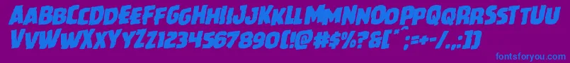 Howlinmadrotal Font – Blue Fonts on Purple Background