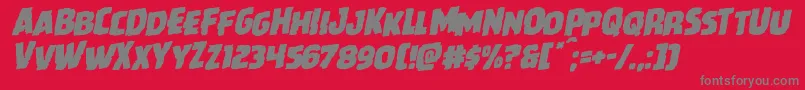 Howlinmadrotal Font – Gray Fonts on Red Background