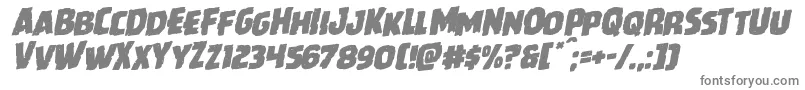Howlinmadrotal-fontti – harmaat kirjasimet valkoisella taustalla